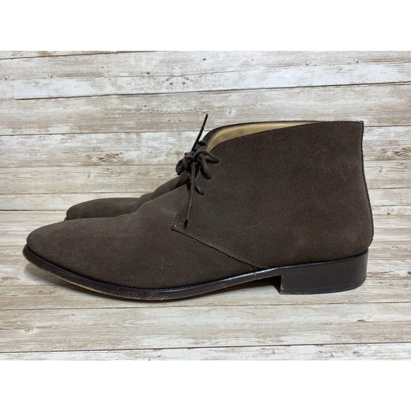 Jack Erwin Shoes Mens 12 Brown Suede Ankle Boots Laced Preppy main image 10